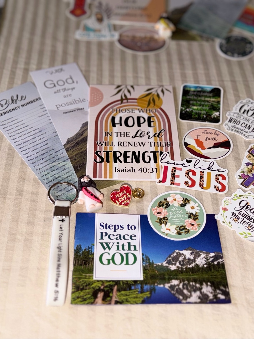 Christian Gift Goody Bags, EnamelPins, Stickers, Keychains Etc - Picture 11 of 15